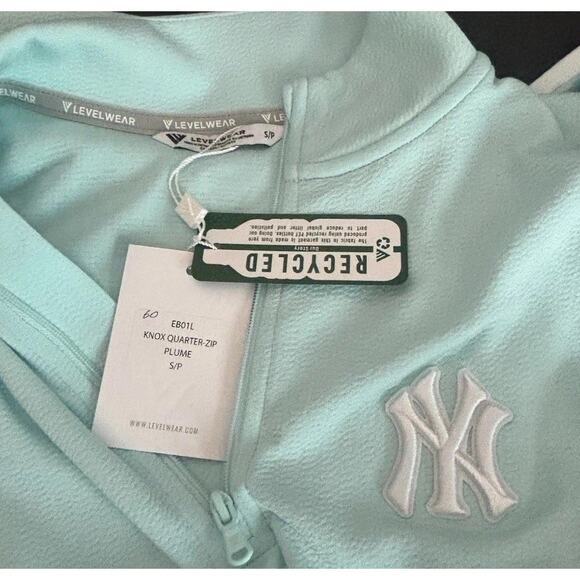 New York Yankees Women's Levelwear By MLB Small Blue Quarter Zip Jacket NWT Knox - Picture 7 of 16
